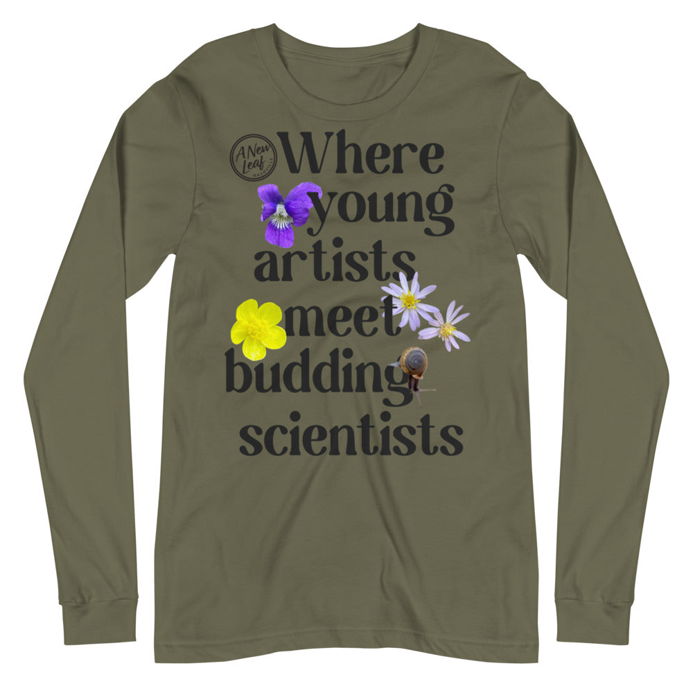 Adult Young Artists Budding Scientists Long Sleeve Unisex  Tee